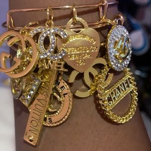 Gold charm bracelets